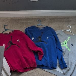 Jordan Crewneck Sweatshirts - Red, Blue, Gray